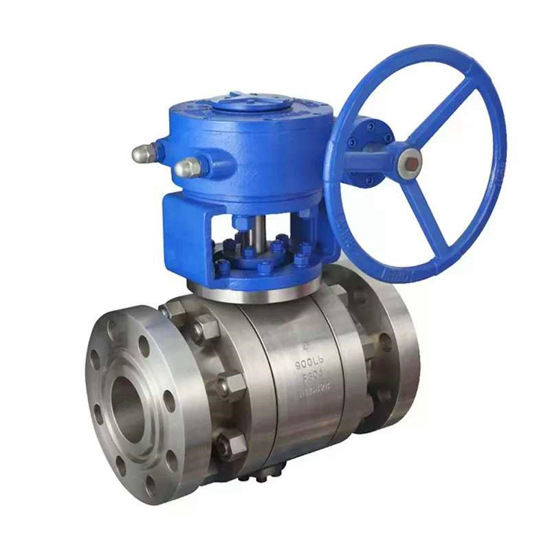 鍛造ステンレス鋼製 3 ピースフランジトラニオンボールバルブ