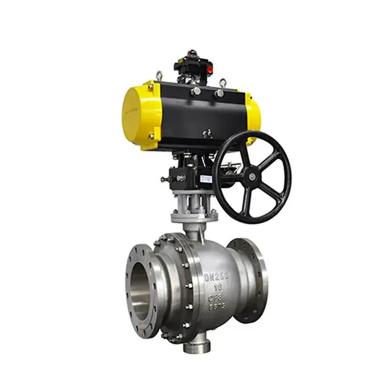 Full Port Fix Flange Pneumatic Ball Valve
